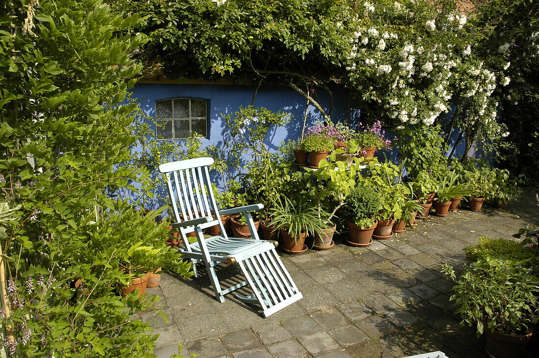 Terrasse mit Topfpflanzen