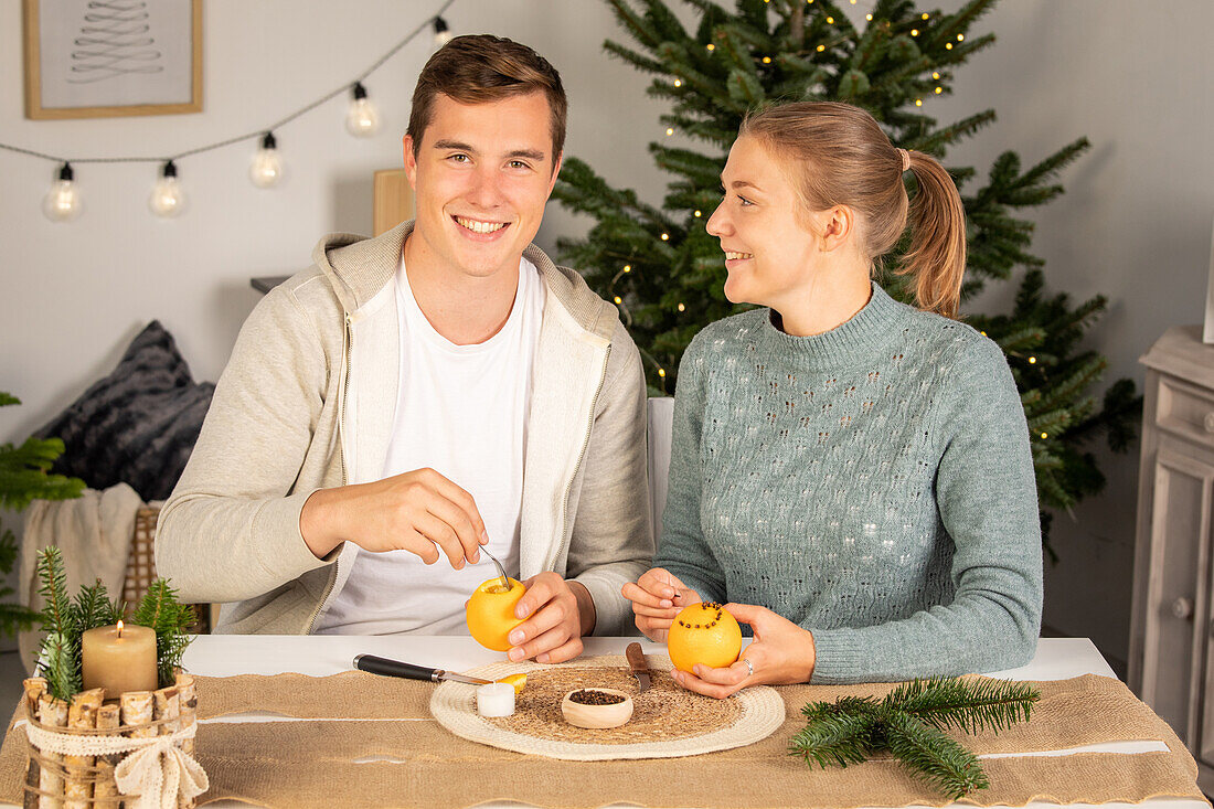 Craft decoration with oranges