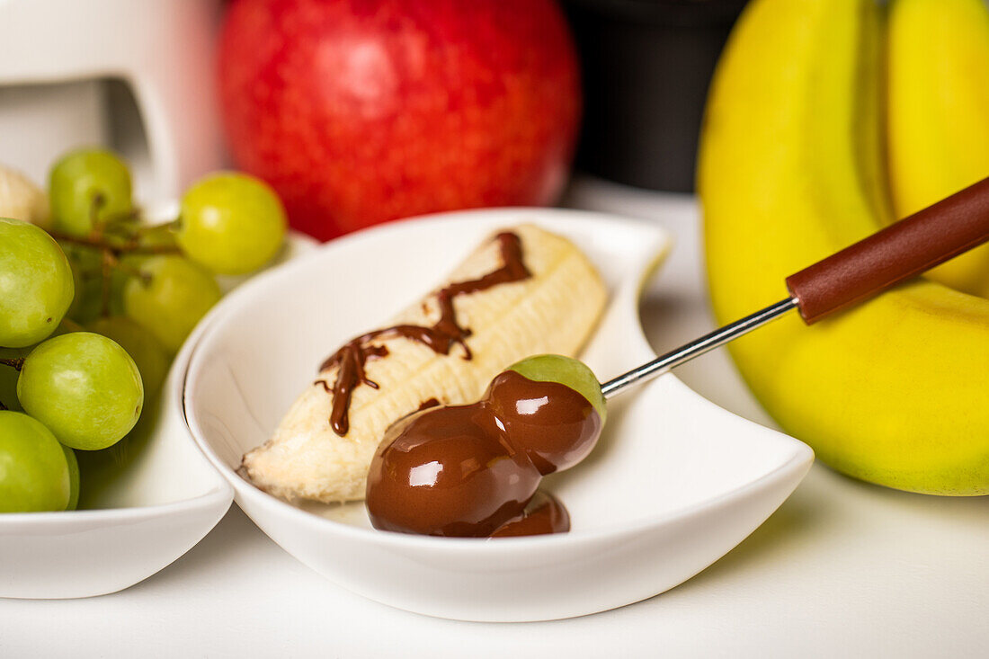 New Year's Eve - Chocolate fondue with fruit
