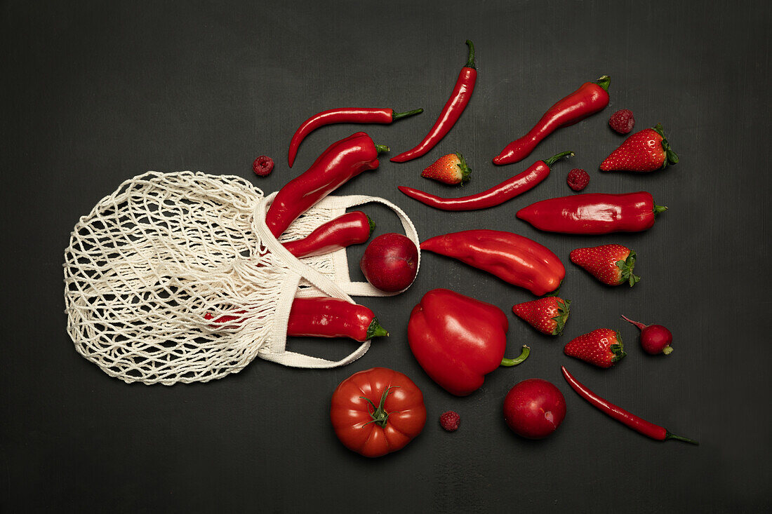 Red fruit and vegetables