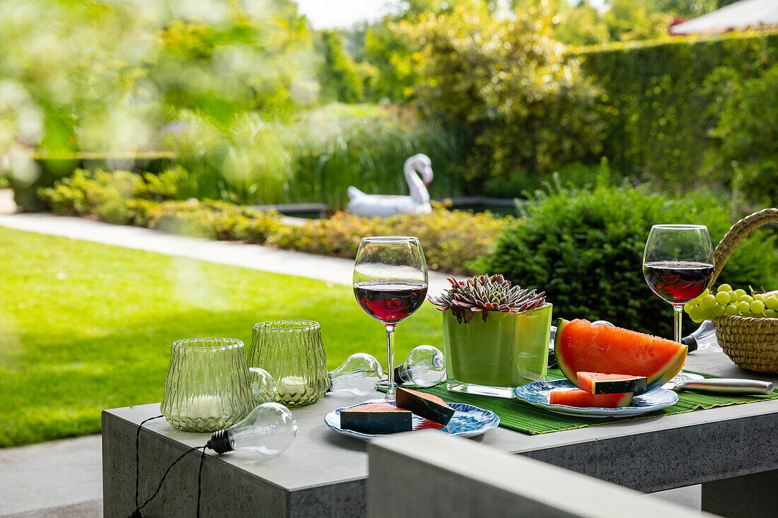 Summer - covered garden table