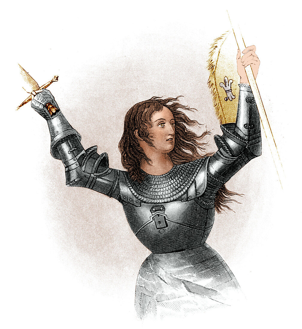 Joan of Arc, French hero and saint, illustration