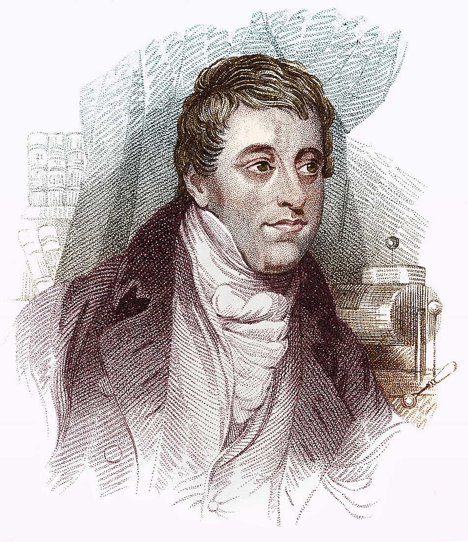 Humphry Davy, English chemist and inventor, illustration