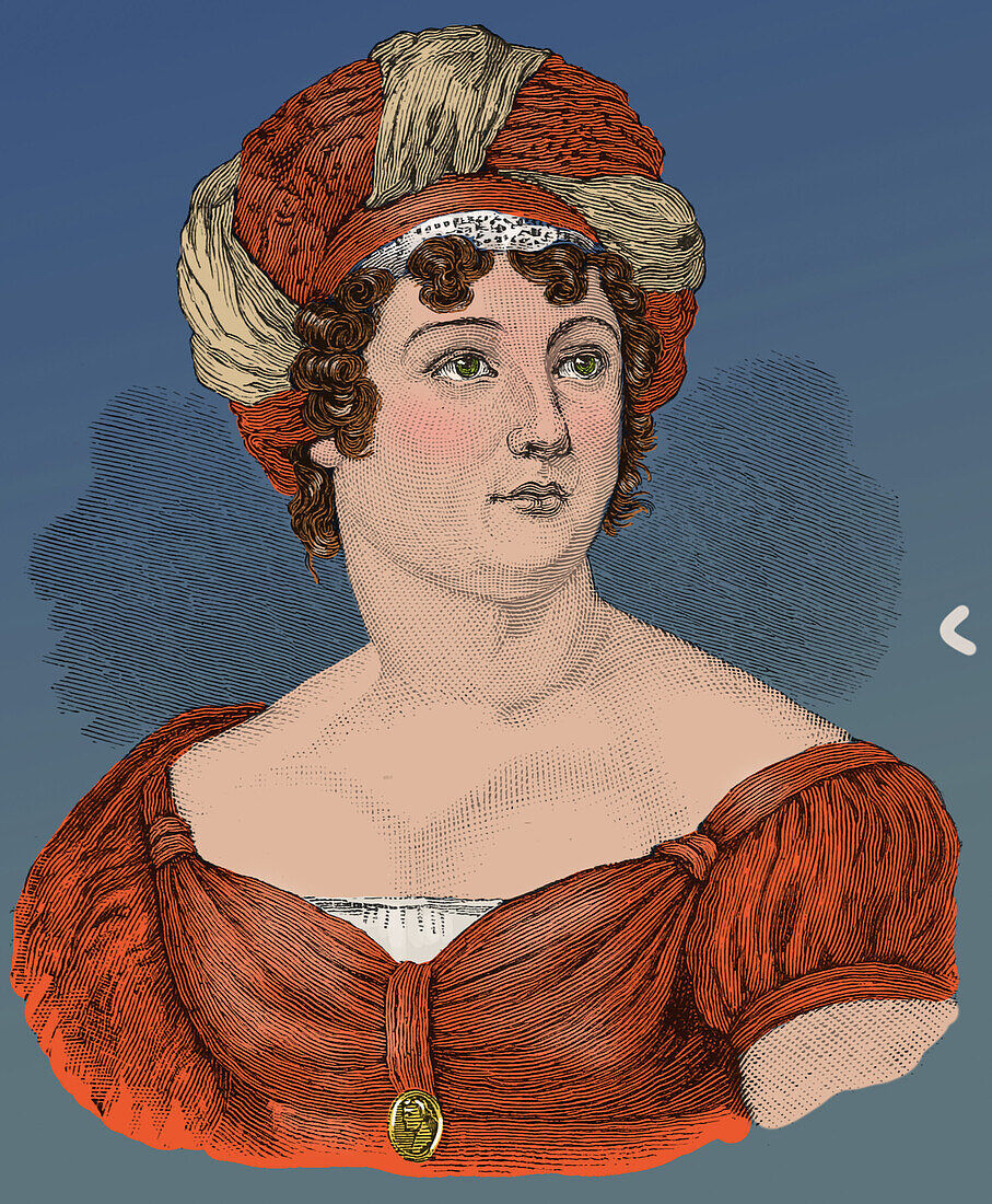 Madame de Stael, author and political theorist, illustration
