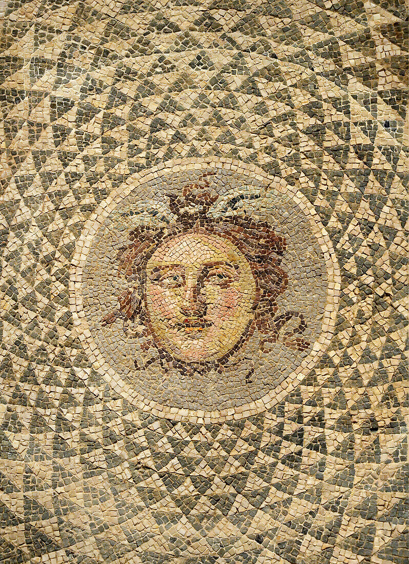 Mosaic floor with Medusa's head