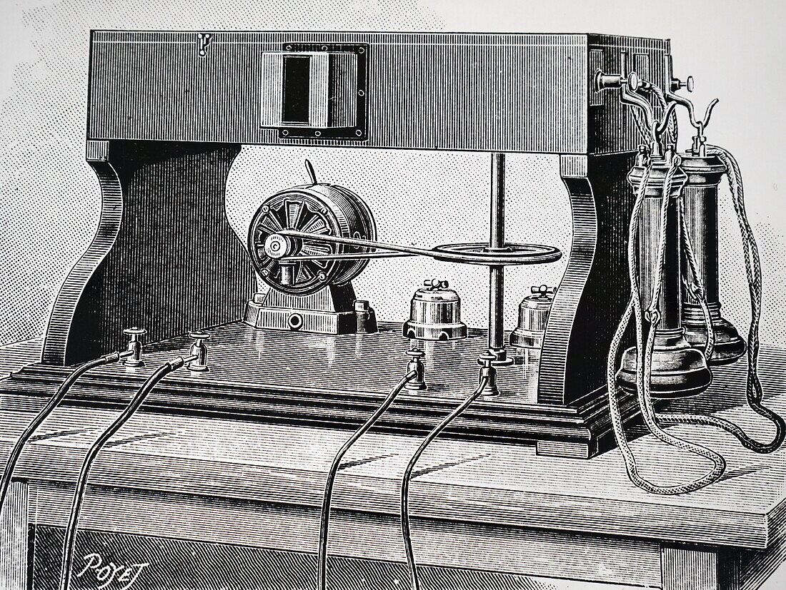 Sound of film recorder, illustration
