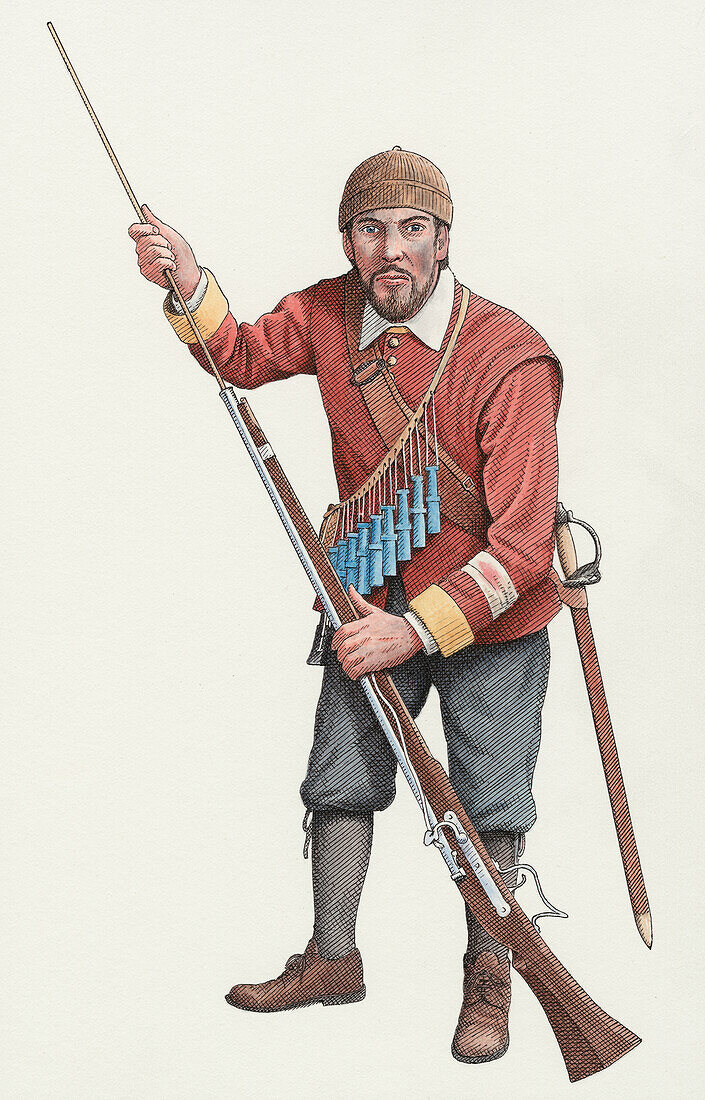 Civil War infantryman, illustration