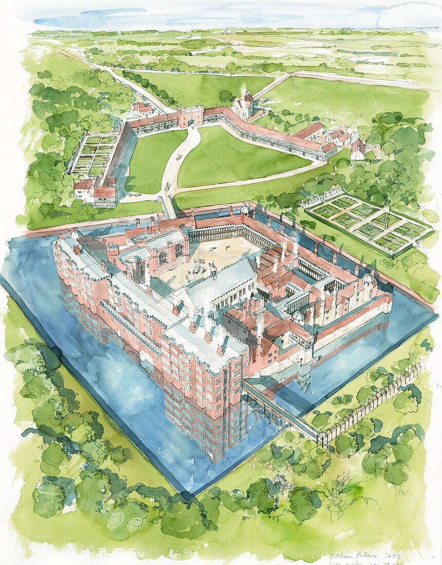 Eltham Palace, Greenwich, London, illustration