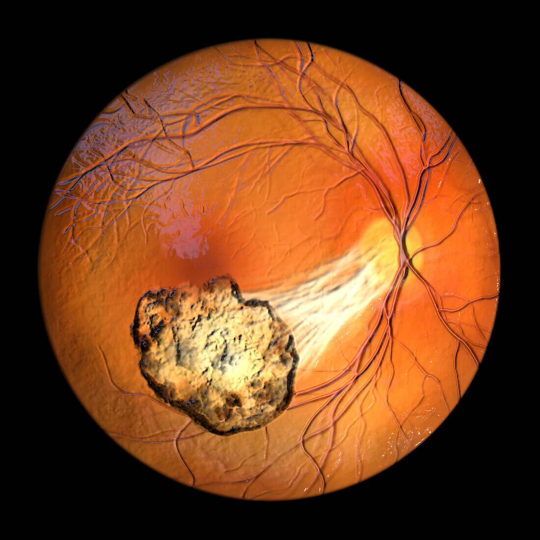 Toxoplasma retinochoroiditis, illustration