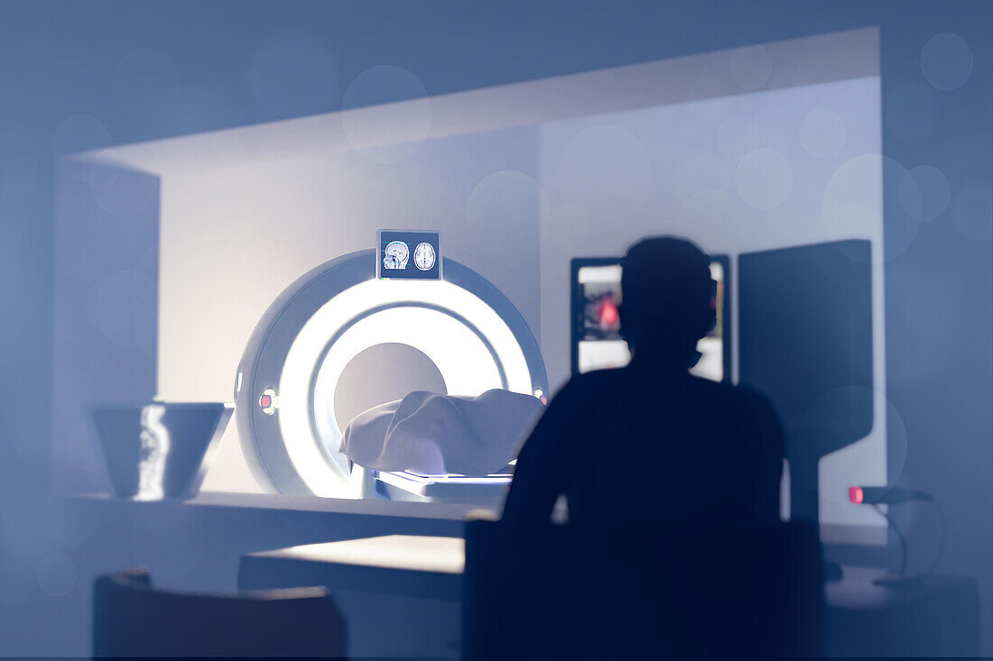 MRI scan, illustration