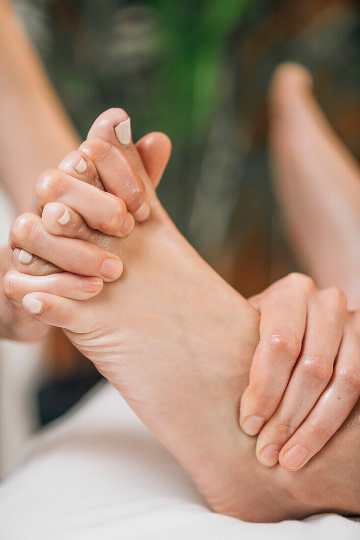 Ayurvedic foot massage