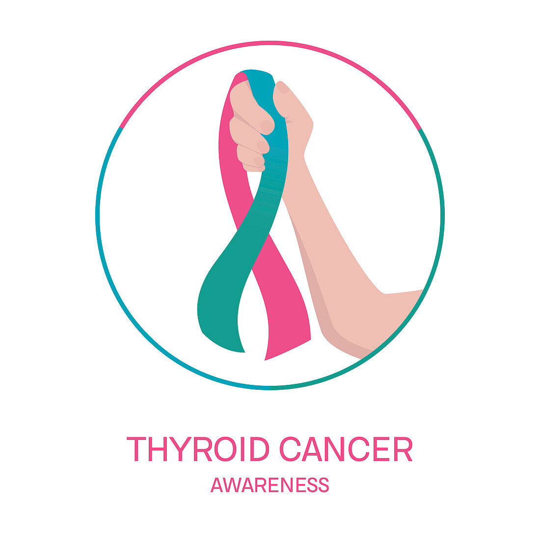 Thyroid cancer, conceptual illustration
