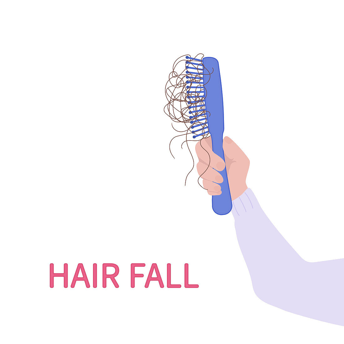 Hair loss, conceptual illustration