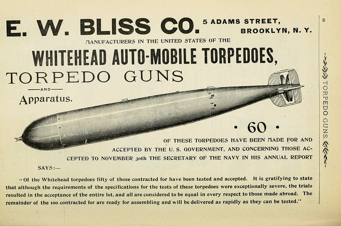 Whitehead Auto-Mobile Torpedoes advert
