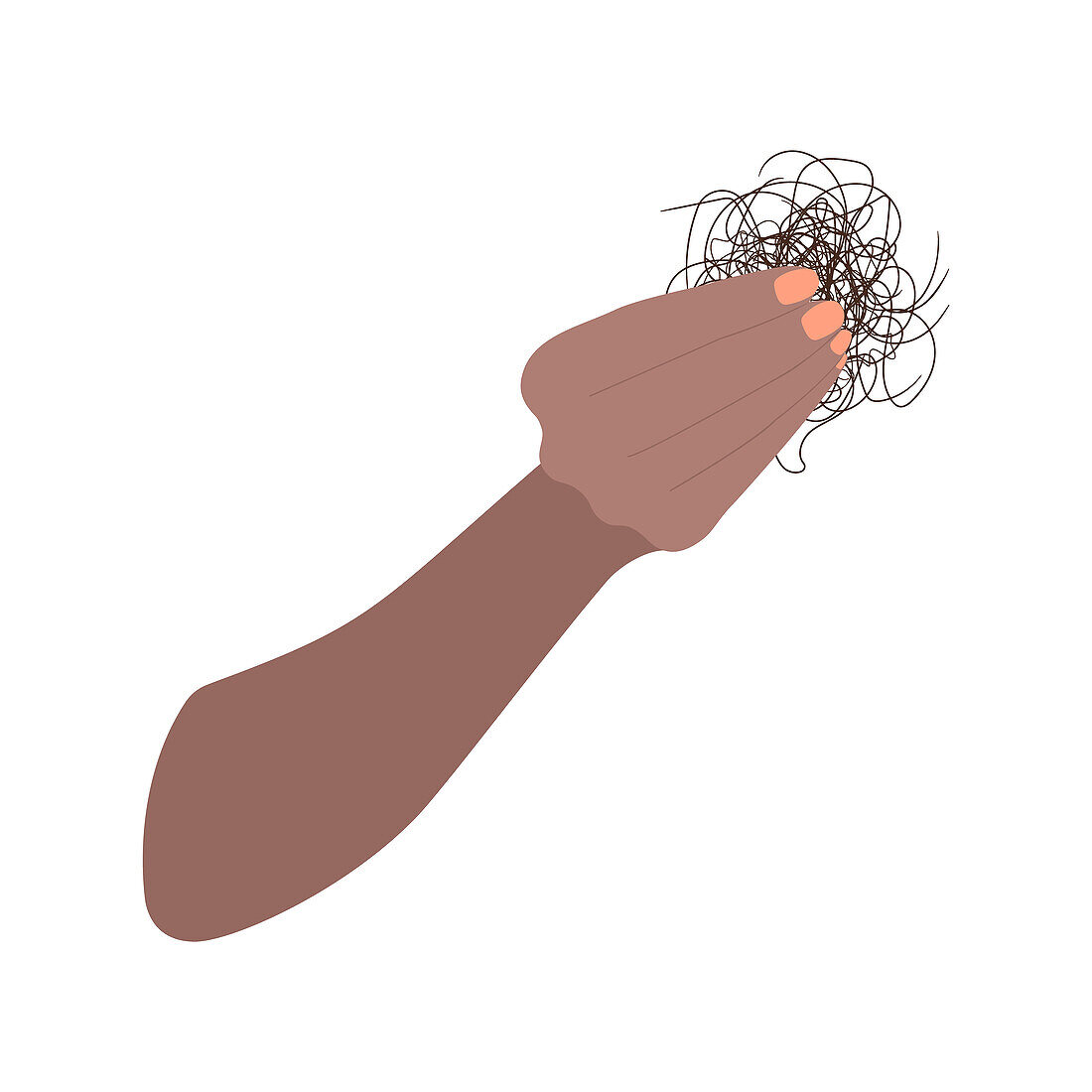 Hair loss, conceptual illustration