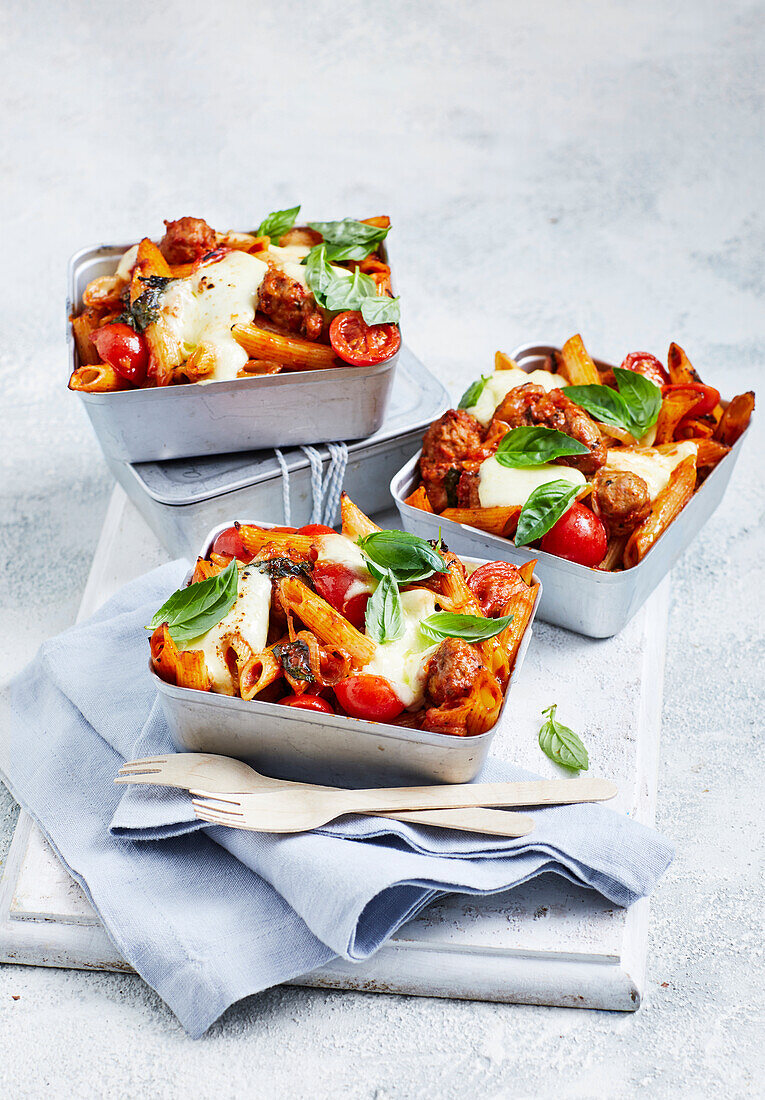 Pasta and sausage casseroles