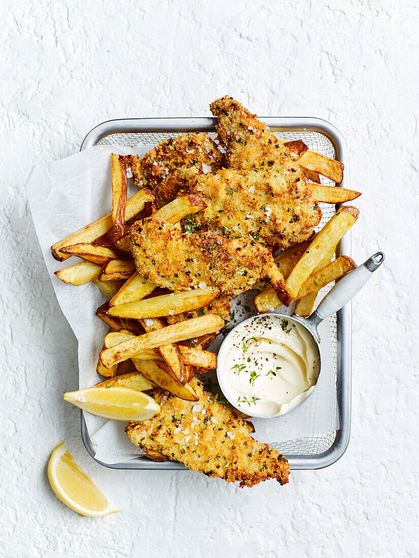 Chicken escalope with lemon and herbs