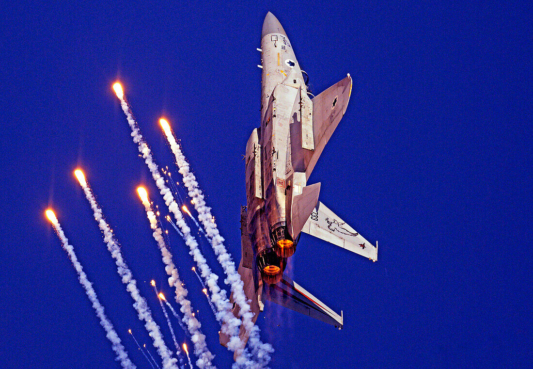 Israeli Air force F-15 jet in flight