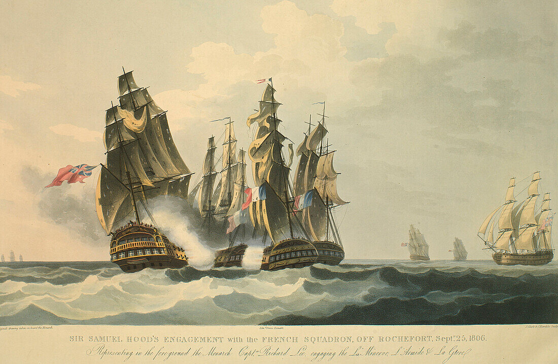 Sir Samuel Hood's engagement with the French, illustration