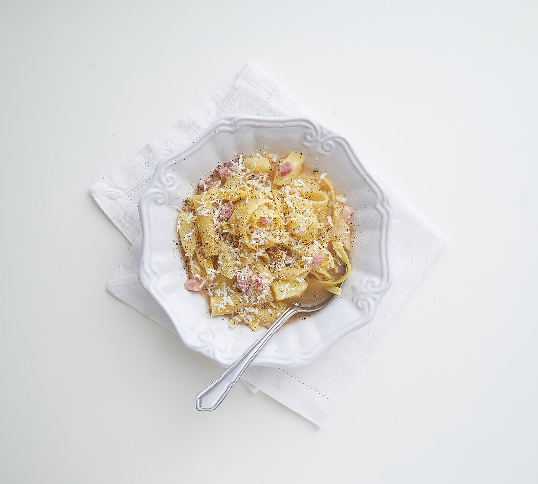 Pasta Neapolitana with potatoes and bacon