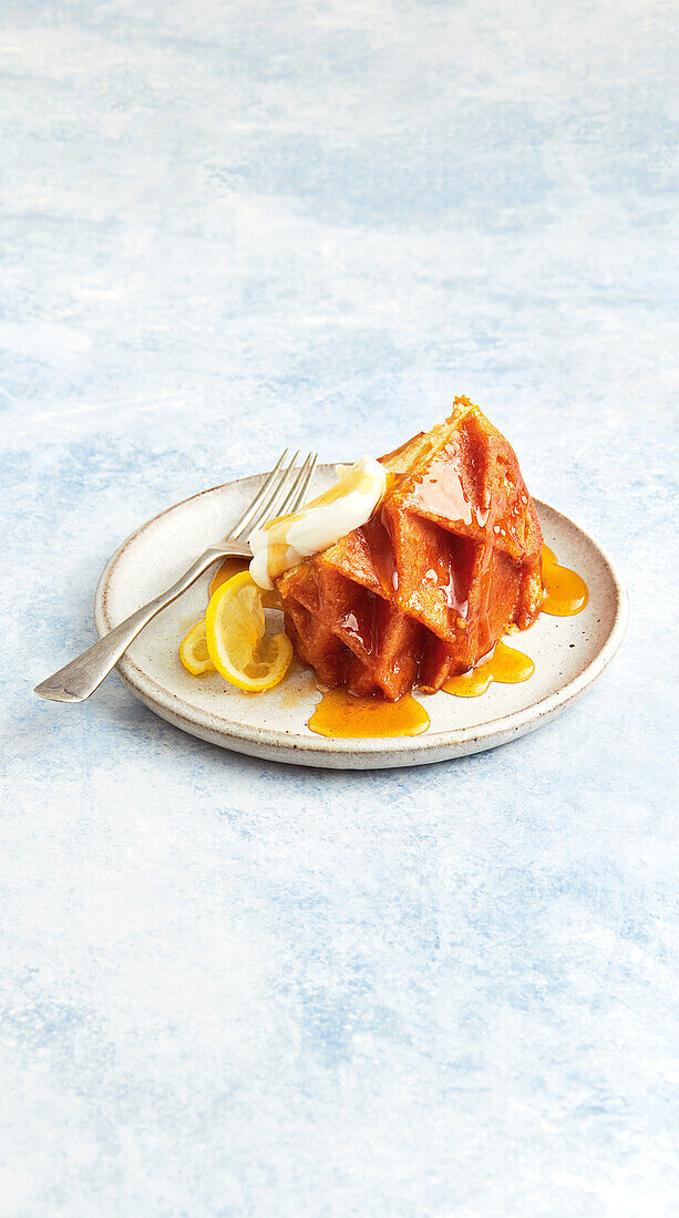 Ein Stück Hot Toddy Zitronenkuchen