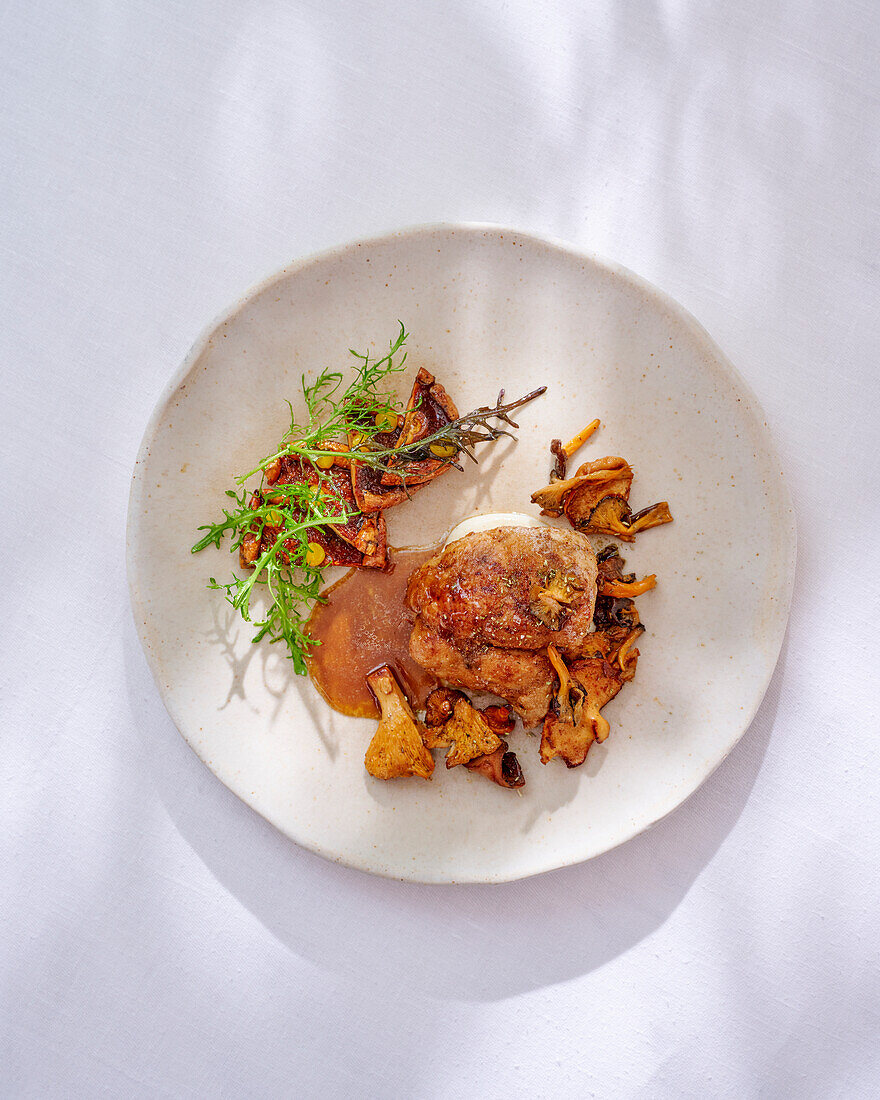 Sweetbreads with chanterelles