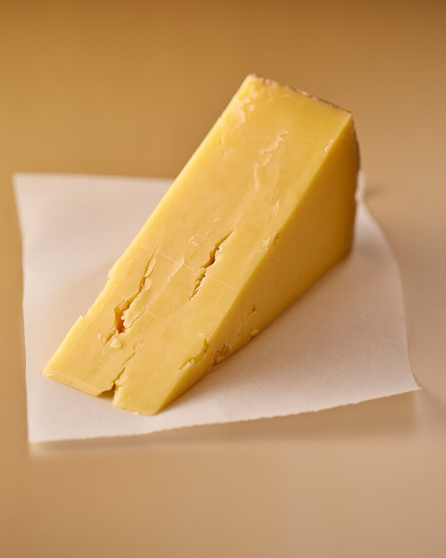 A piece of tomme cheese