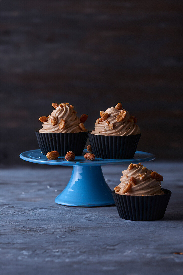 Gianduja-Erdnuss-Cupcakes