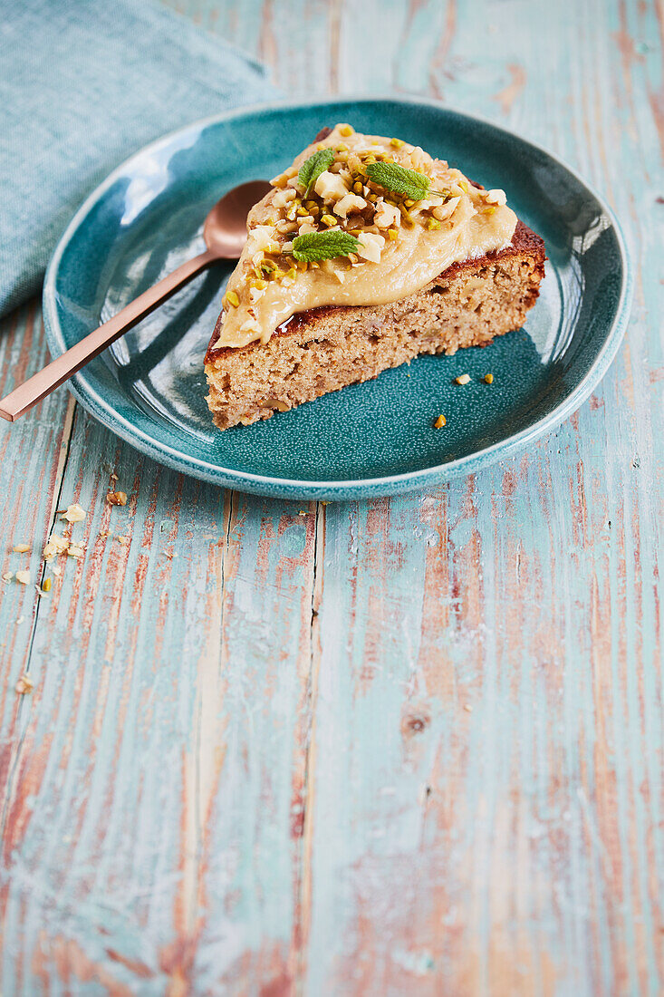 Veganer Apfel-Sesam-Kuchen