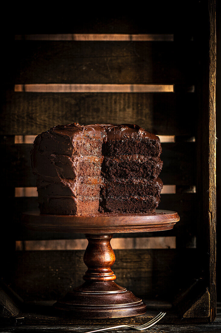 Layered chocolate cake