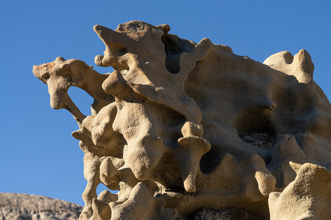 Fantastically eroded sandstone formations in the Fantasy Canyon Recreation Site, near Vernal, Utah.