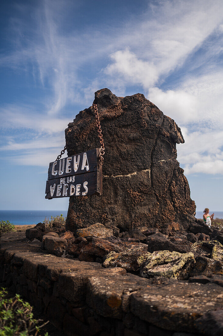Cueva de los Verdes, eine Lavaröhre und Touristenattraktion in der Gemeinde Haria auf der Insel Lanzarote in den Kanarischen Inseln, Spanien