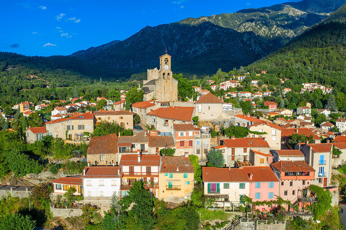 Vernet les Bains in den Pyrenäen Pyrénées-Orientales im Languedoc-Roussillon, Frankreich