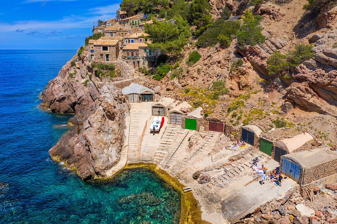 Es Calo S' Estaca, Naturpark der Sierra de Tramuntana, Valldemossa, Mallorca, Balearische Inseln, Spanien