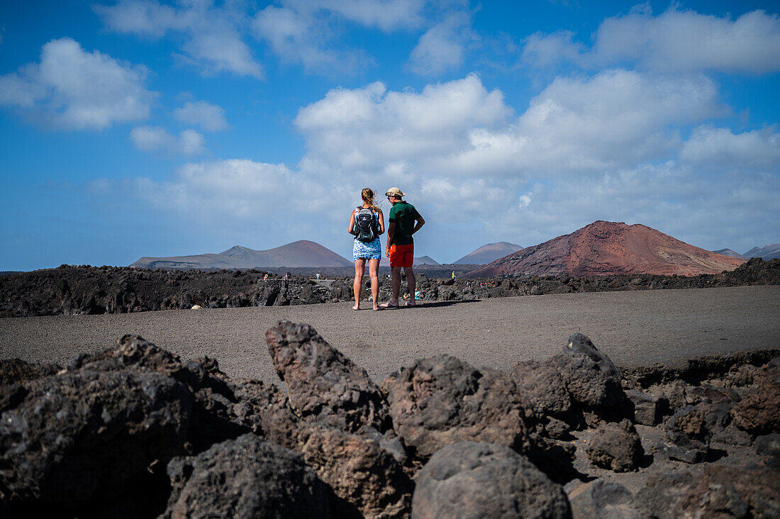 The lava cliffs of Los Hervideros in Lanzarote, Canary Islands, Spain