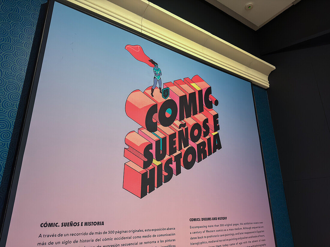 Comic, Dreams and History exhibition at CaixaForum proposes a tour of some of the best comics in history and delves into the comic production process, Zaragoza, Spain