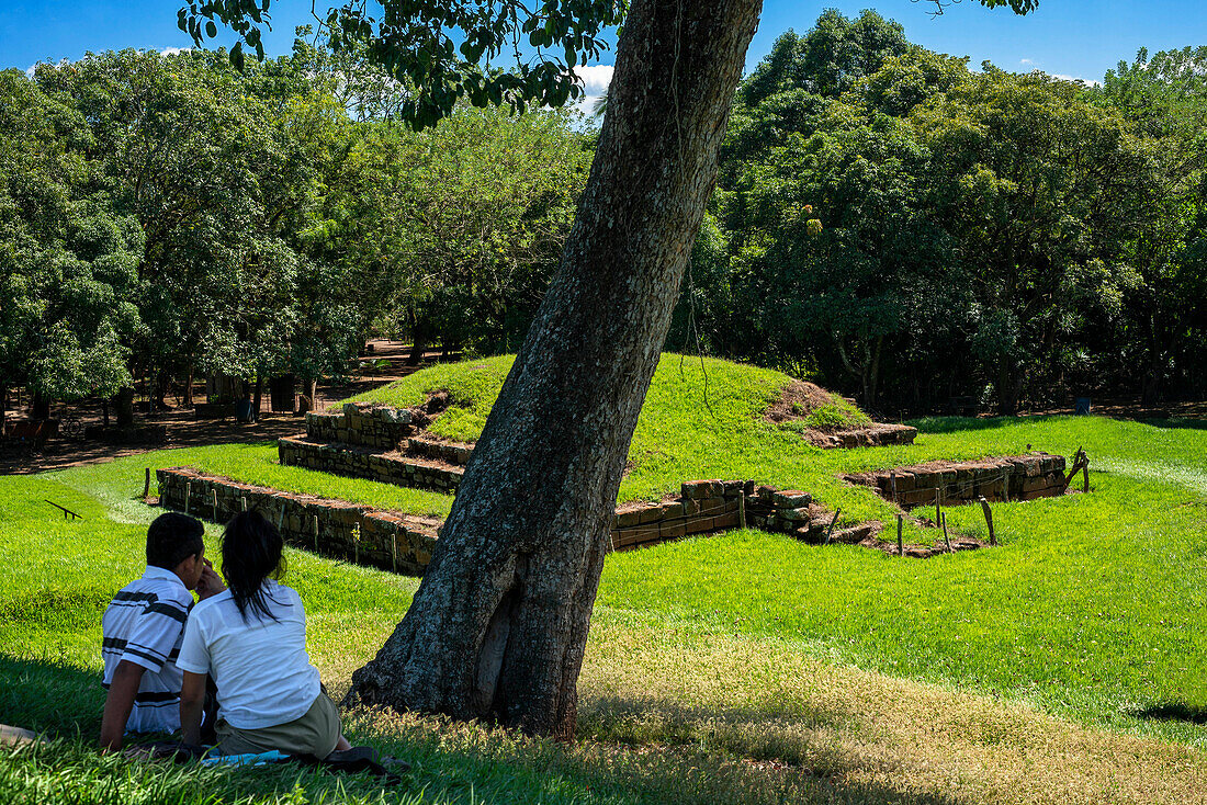 The San Andres Mayan ruins in the valley of Zapotitán, El Salvador Central America.