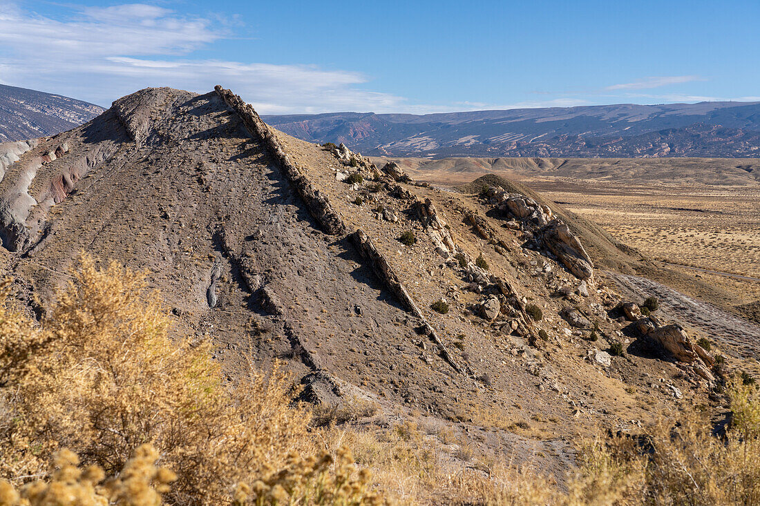 Ridges of an anitcline formation in Dinosaur National Monument near Jensen, Utah.