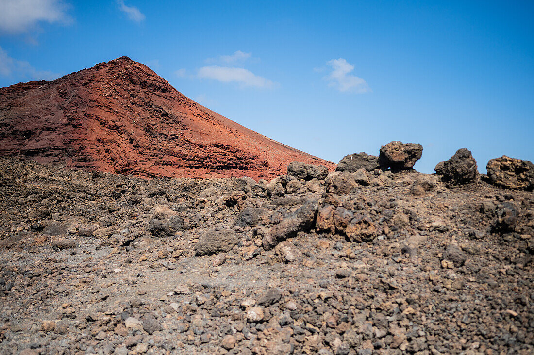 Der Vulkan Bermeja auf Lanzarote, Kanarische Inseln, Spanien