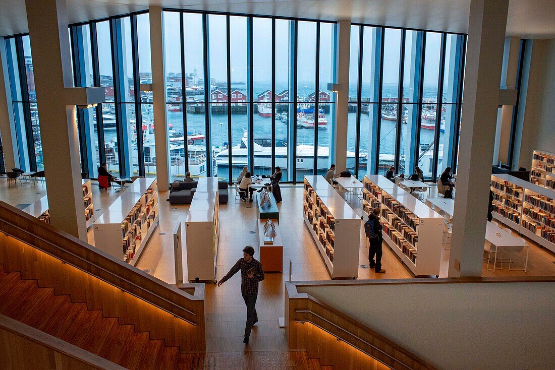 Bodø public library in the norwegian city center of Bodø Nordland Norway.