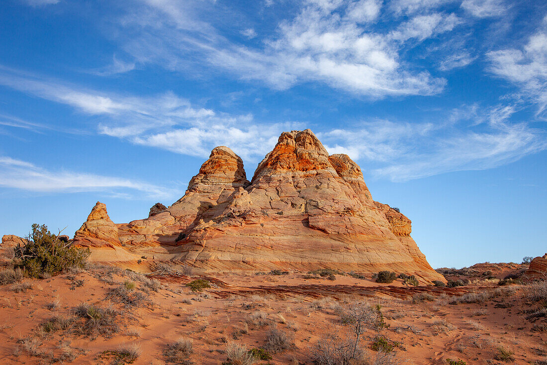 Eroded Navajo sandstone formations in South Coyote Buttes, Vermilion Cliffs National Monument, Arizona.