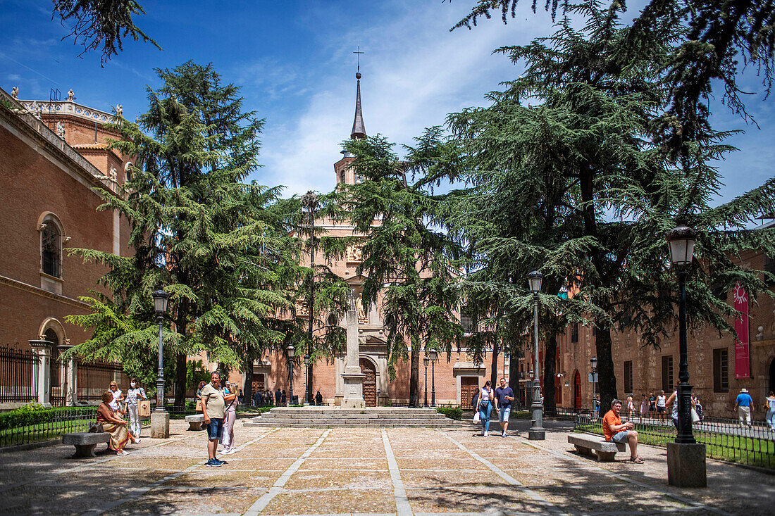 Cistercian Monastery and facade of the convento de San Bernardo convent in Alcalà, Alcala de Henares, Madrid Spain