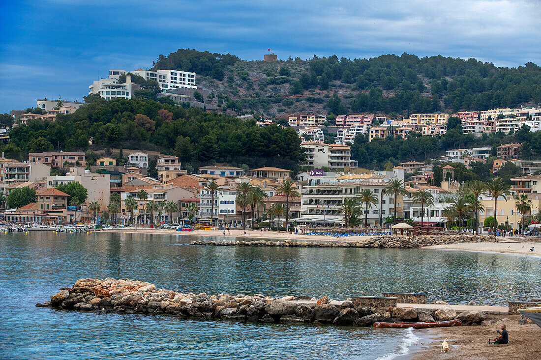 Platja de Port de soller beach, Port de Soller, Mallorca, Balearic islands, Spain