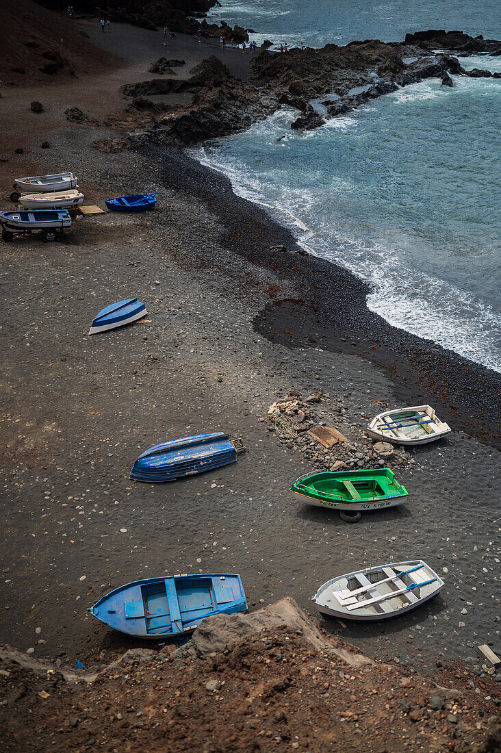 El Golfo Beach (Playa el Golfo) in Lanzarote, Canary Islands, Spain