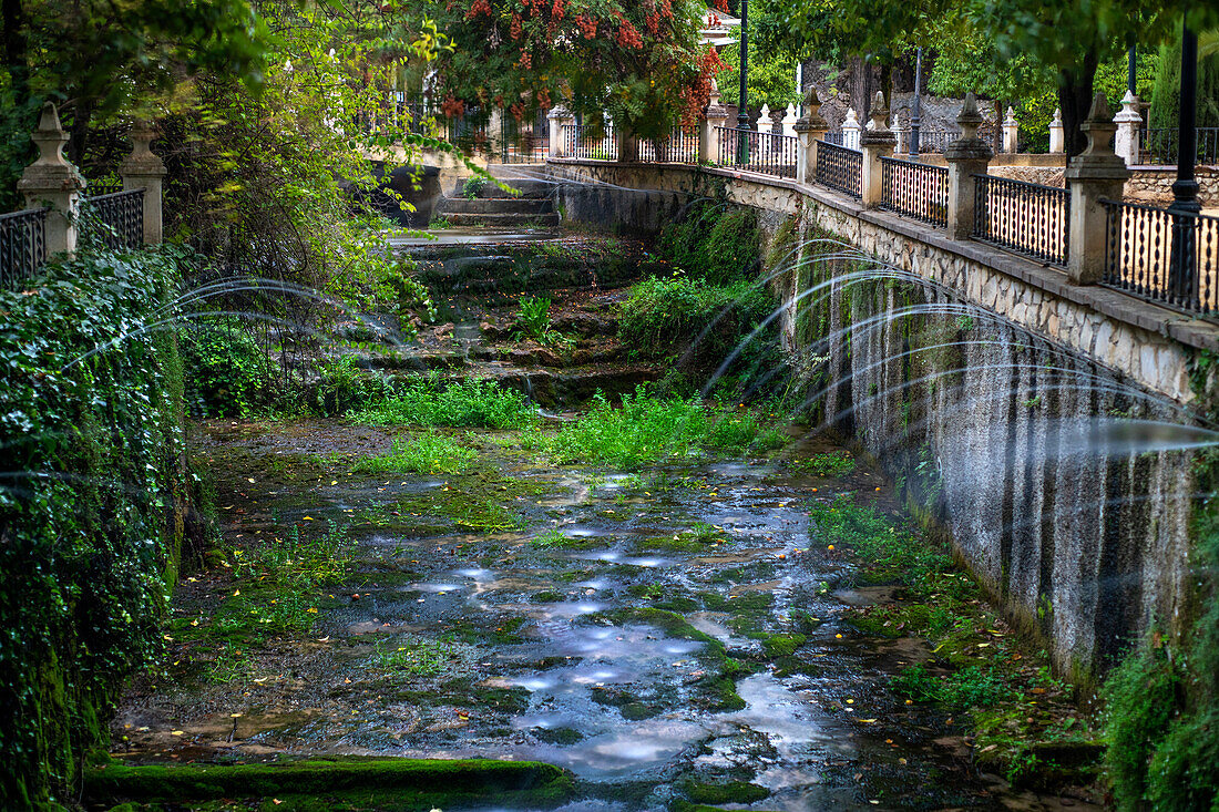 Fuente del Río Cabra oder Cabra-Flussbrunnen im Dorf Cabra in der Provinz Cordoba, Andalusien, Südspanien