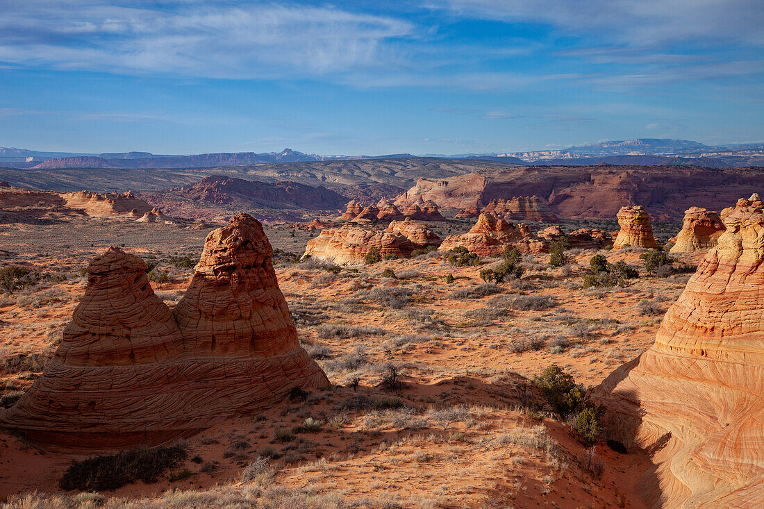 Eroded Navajo sandstone formations in South Coyote Buttes, Vermilion Cliffs National Monument, Arizona.