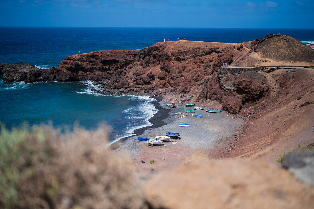 El Golfo Beach (Playa el Golfo) in Lanzarote, Canary Islands, Spain