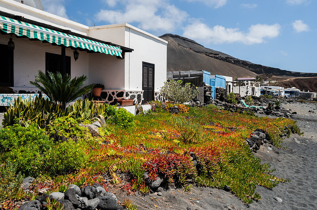 El Golfo, a small fishing village in the southwest coast of the island of Lanzarote, Canary Islands, Spain