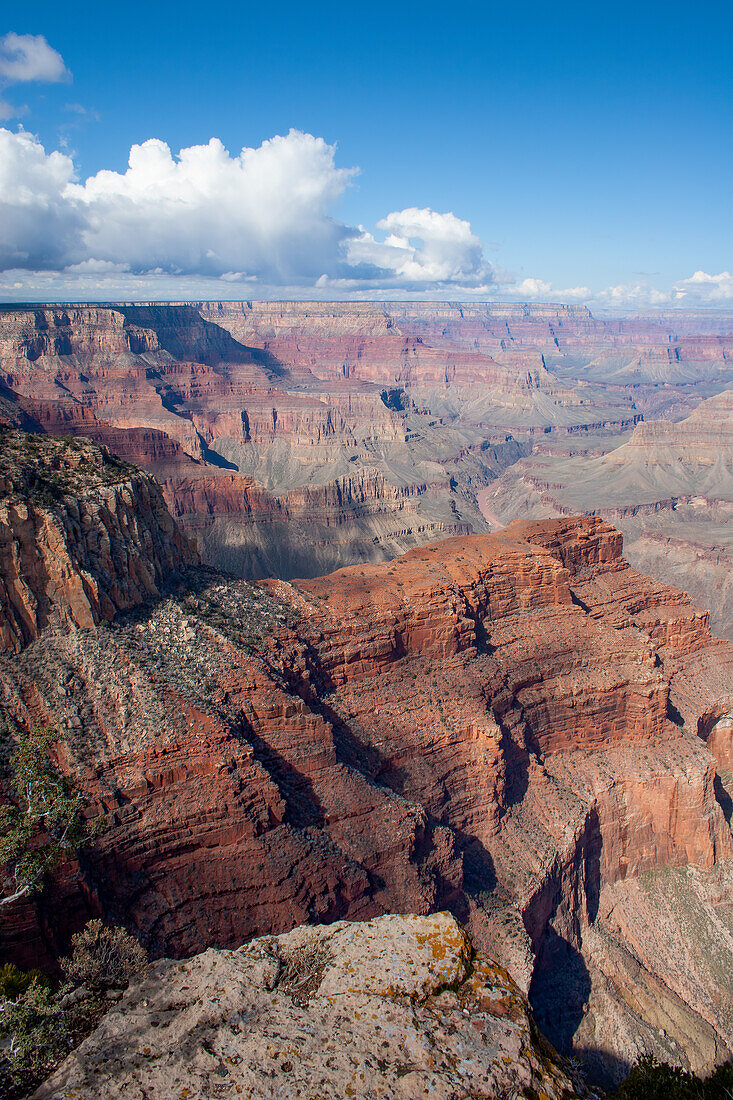 The Colorado River in the Inner Gorge of the Grand Canyon from the South Rim, Grand Canyon National Park, Arizona.