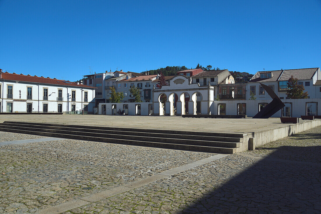 Praça do Mercado (market square) in Bragança, Portugal.